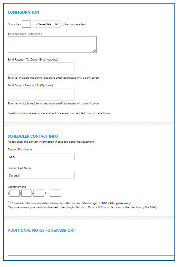 Screen to configure request paper chain.