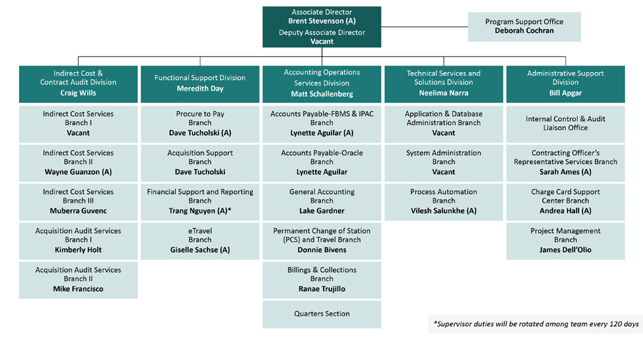 IBC Financial Management Organizational Chart