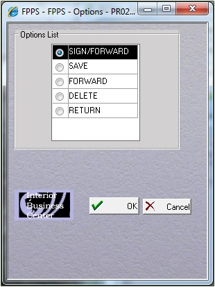FPPS sign screen